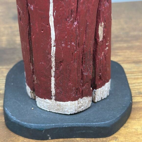 Vintage Hand Carved Wooden Santa Lake Erie Driftwood 1992 Handpainted 13” - Picture 4 of 8